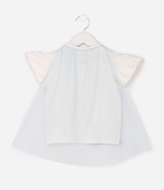 Remera Infantil en Algodón Elsa Frozen con Asas - Talle 1 a 6 años 3