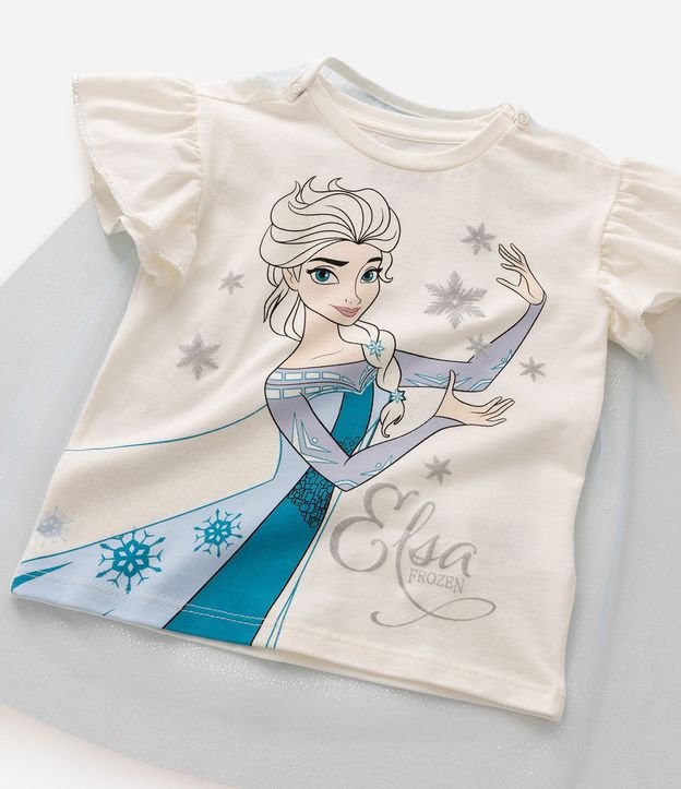 Remera Infantil en Algodón Elsa Frozen con Asas - Talle 1 a 6 años 5