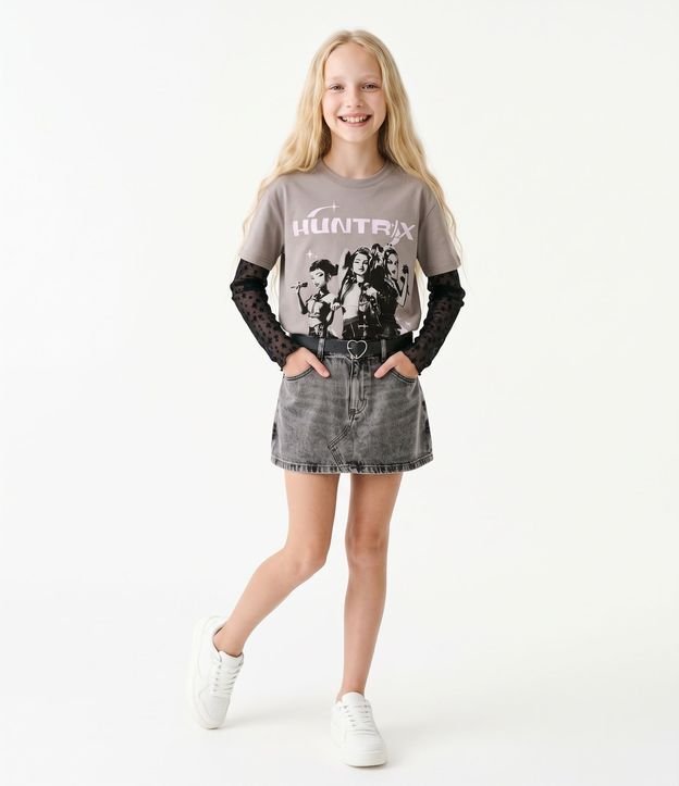 Blusa Infantil K Pop Demon Hunters Huntrix Talle 5 a 14 años