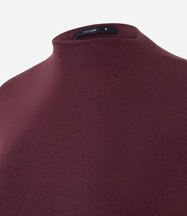 Blusa en Rib con Cuello Alto y Hombros Amplios 6