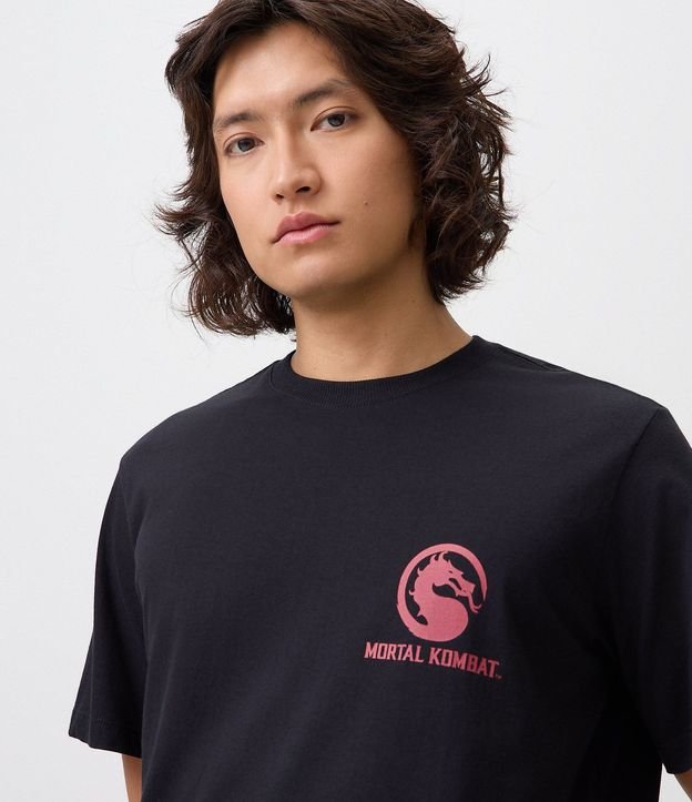 Remera Comfort en Algodón con Estampa de Mortal Kombat 3