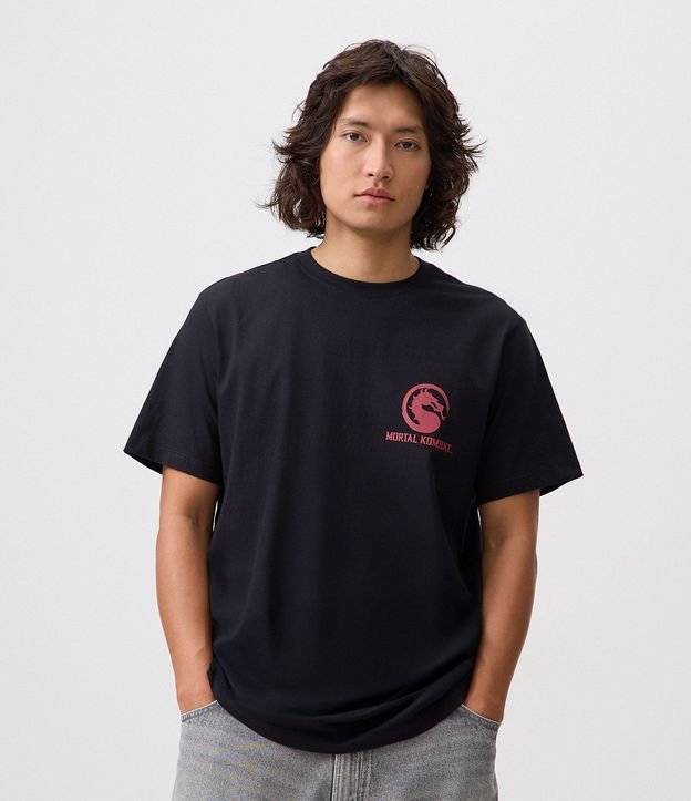 Remera Comfort en Algodón con Estampa de Mortal Kombat 4