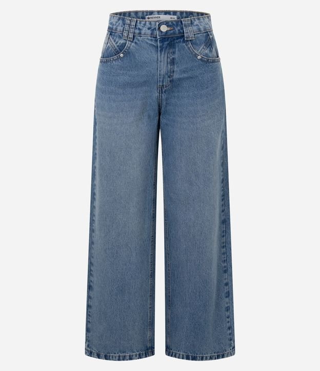Pantalón de Jean Wide Leg Cintura Mediana 5