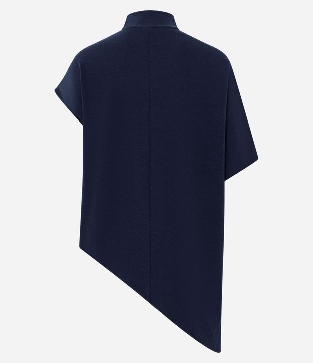 Blusa Asimétrica en Malla con Cuello Alto 6