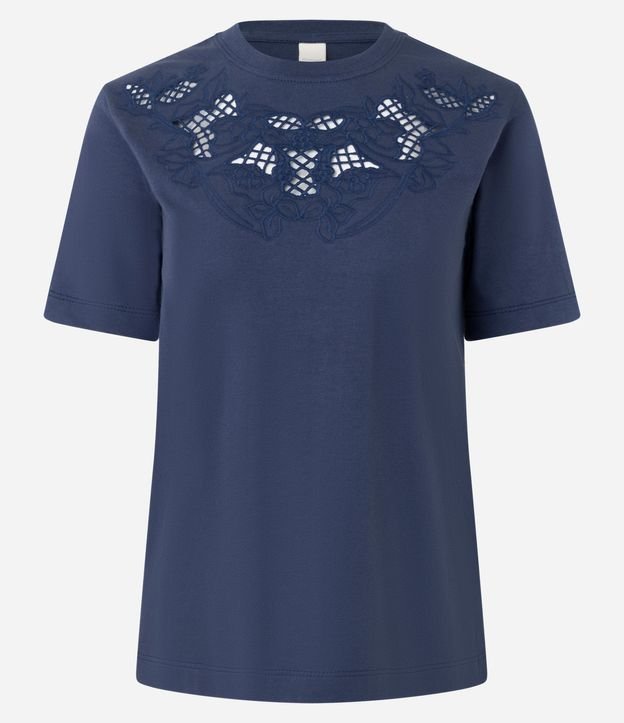 Blusa en Algodón con Bordado Richelieu