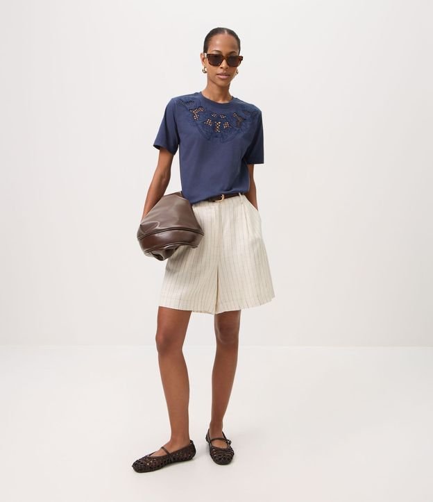 Blusa en Algodón con Bordado Richelieu 2