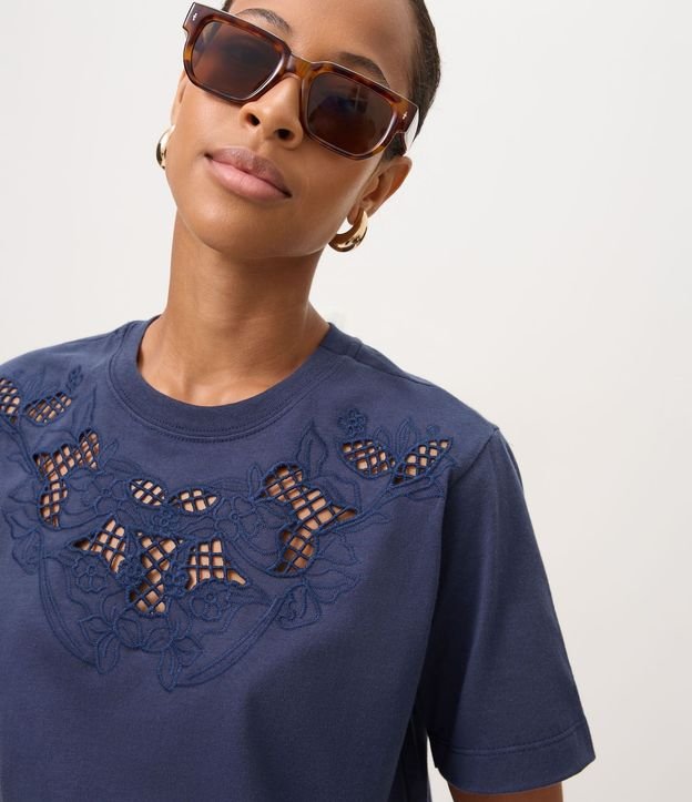 Blusa en Algodón con Bordado Richelieu 3