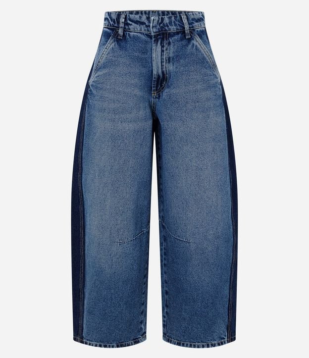 Pantalón Barrel Jeans con Recortes Laterales y Cintura Alta 6