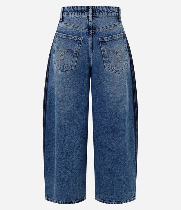 Pantalón Barrel Jeans con Recortes Laterales y Cintura Alta 7
