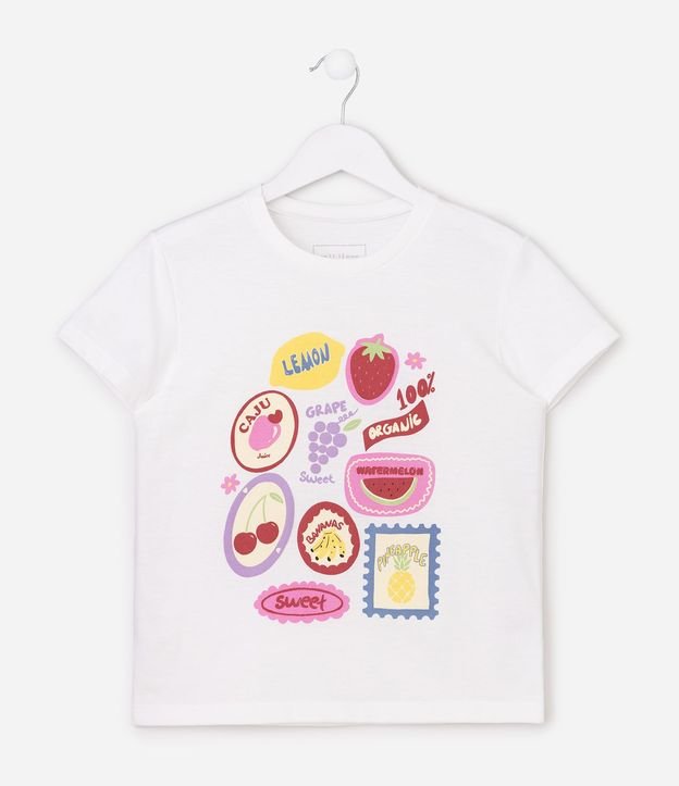 Remera Infantil con Estampa Delantera de Frutas y Lettering - Talle 5 a 16 años 7