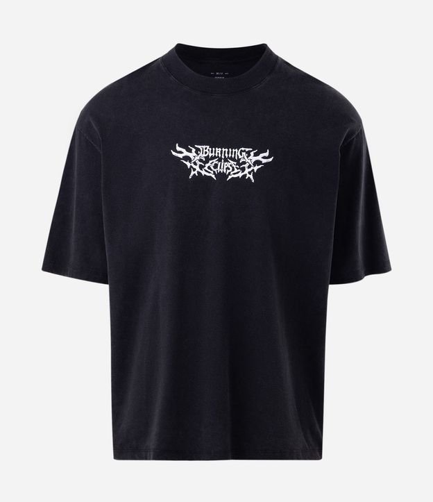 Remera Boxy en Algodón Estampado Burning Eclipse 5