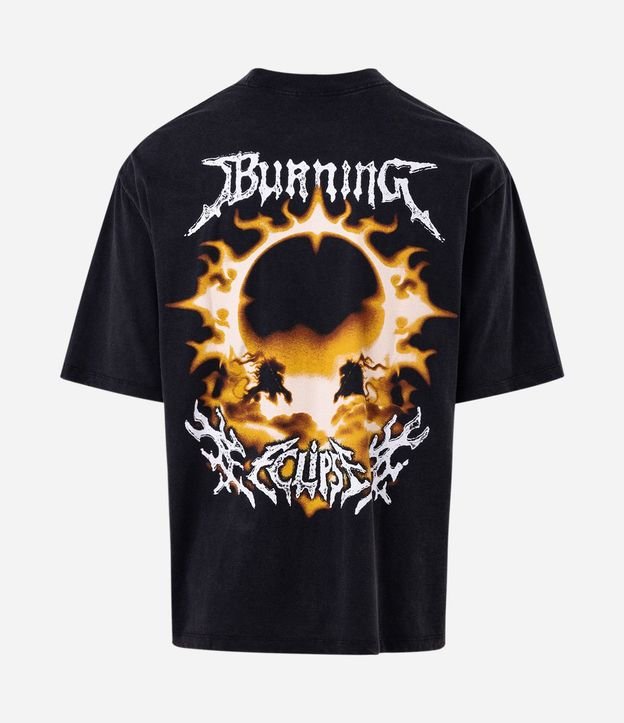 Remera Boxy en Algodón Estampado Burning Eclipse 6