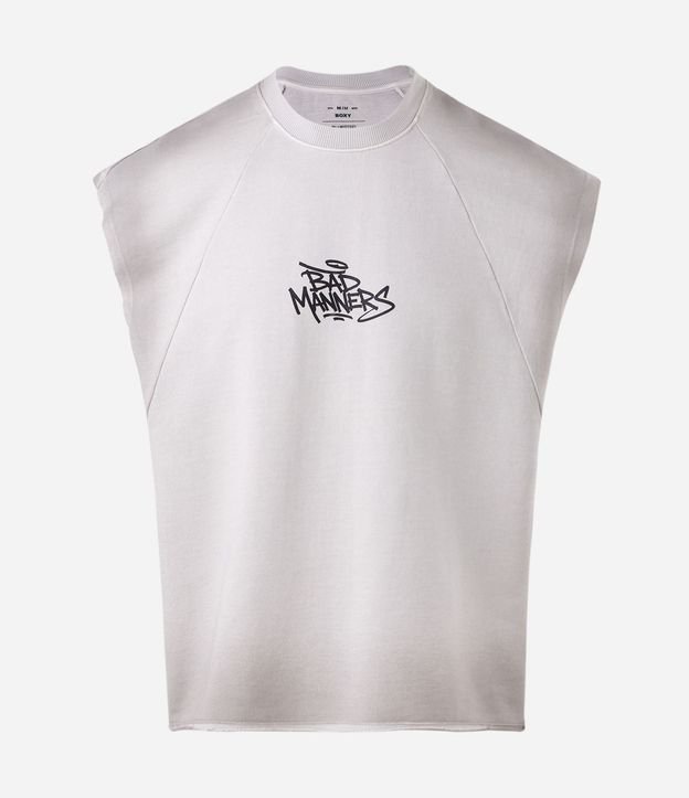 Musculosa Boxy en Algodón con Lettering Bad Manners