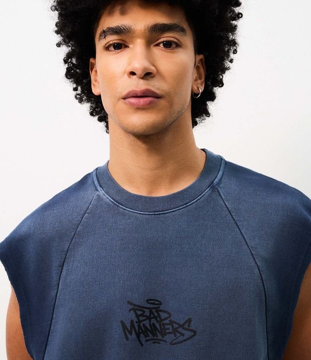 Musculosa Boxy en Algodón con Lettering Bad Manners 3