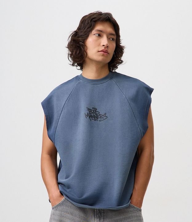 Musculosa Boxy en Algodón con Lettering Bad Manners