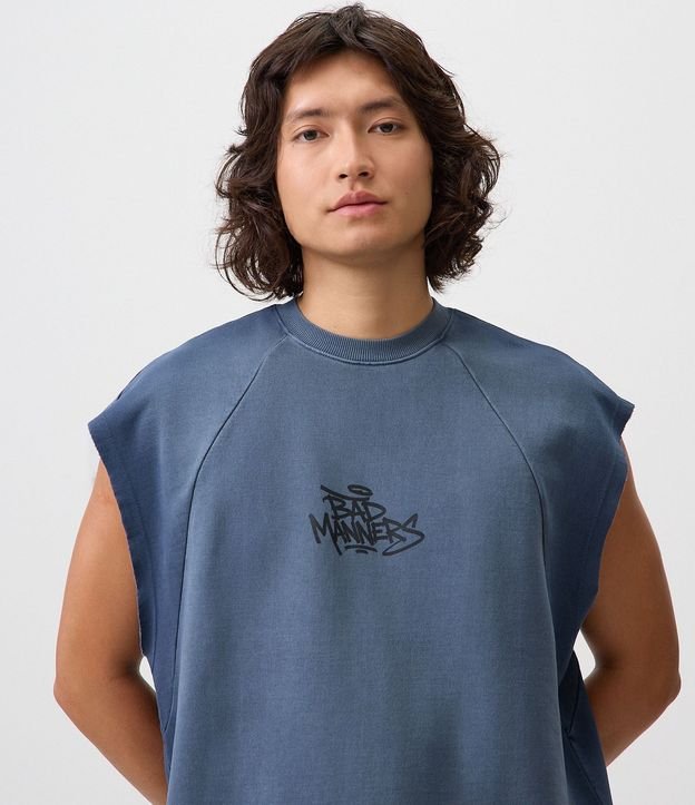 Musculosa Boxy en Algodón con Lettering Bad Manners 4