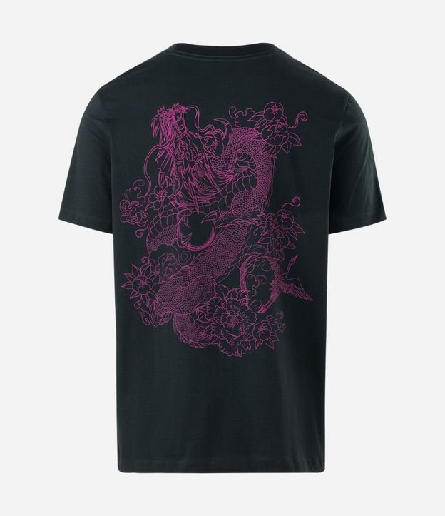 Remera Comfort en Algodón con Estampa de Dragón 2