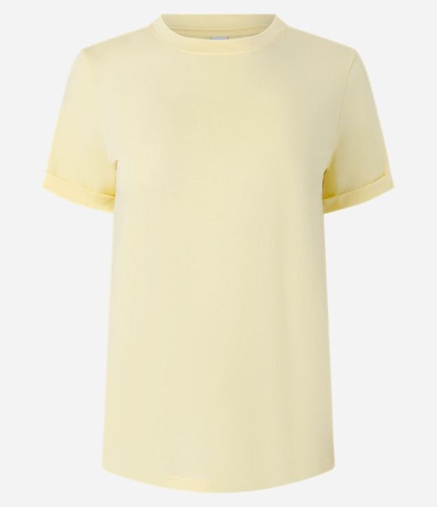 Remera en Media Malla con Manga Corta Doblada