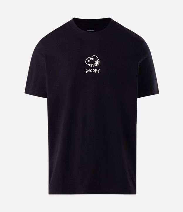 Remera Comfort en Algodón con Estampa de Snoopy