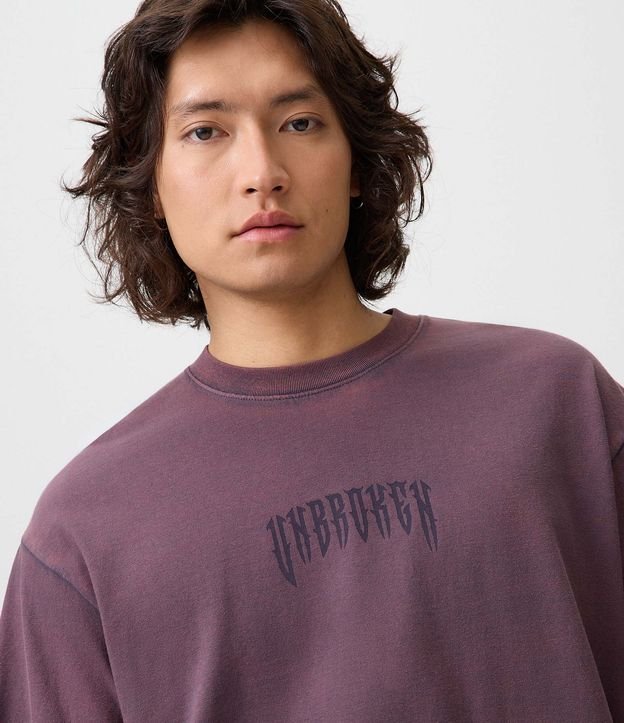 Remera Boxy en Algodón con Estampado Unbroken 4