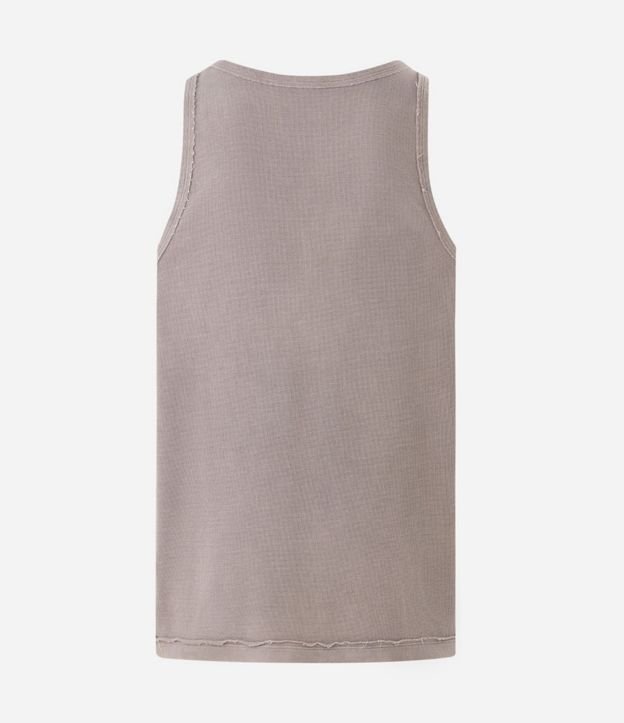 Musculosa Muscle en Algodón Waffle y Lettering Disobey 6