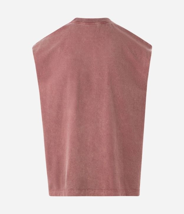 Musculosa Boxy en Algodón Marmorizada con Estampado 2