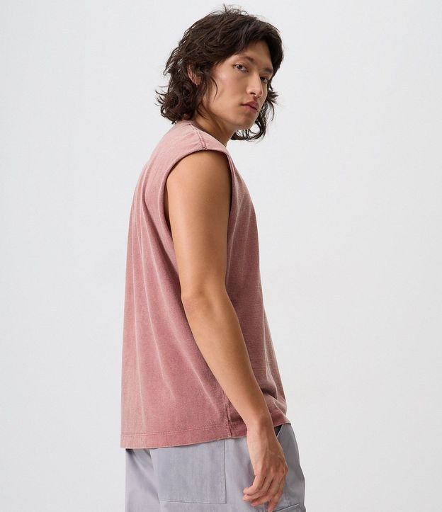 Musculosa Boxy en Algodón Marmorizada con Estampado 3