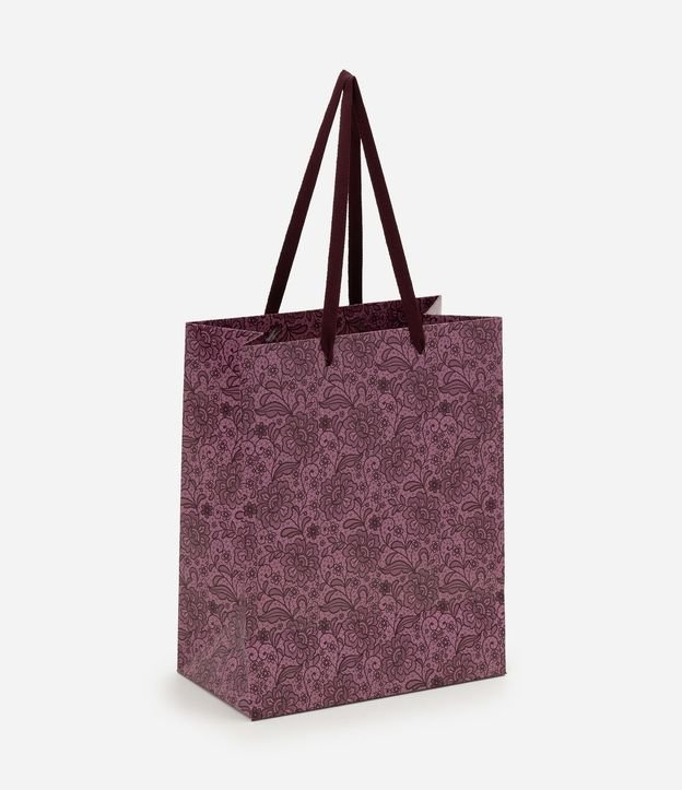 Bolsa Pequeña en Papel con Estampado Arabesco