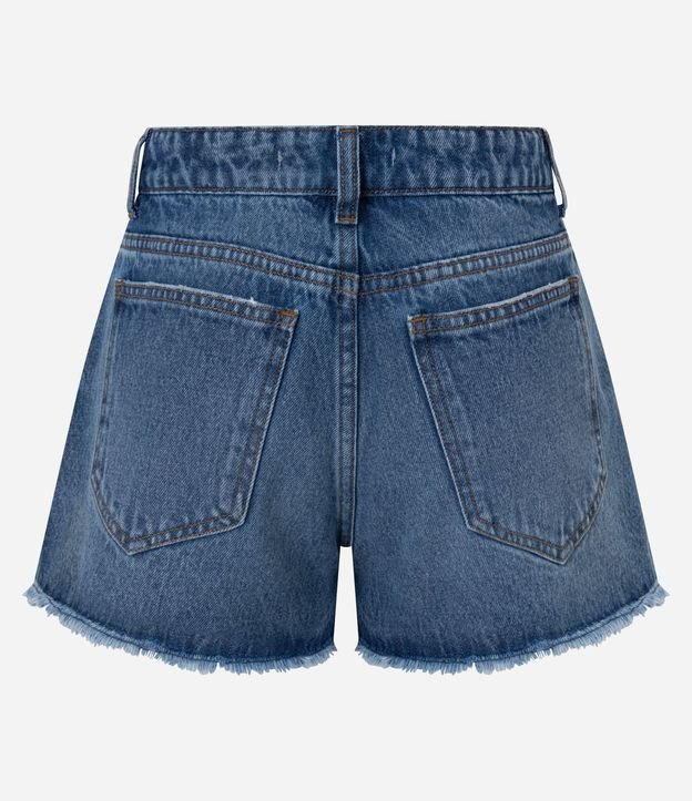 Short en Jeans con Terminación Deshilachada y Rotos 2