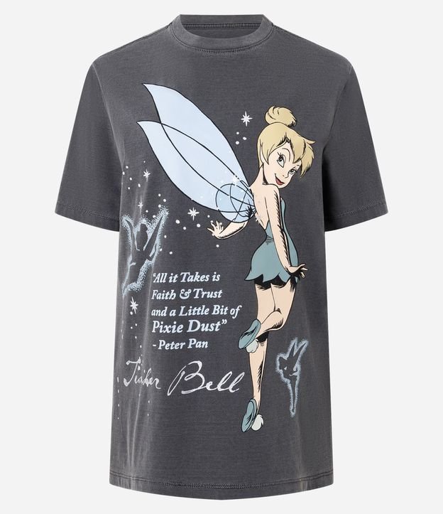Remera en Algodón con Estampa de Campanita y Brillos 1