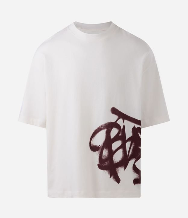 Remera Oversized en Algodón con Estampa Localizada 5
