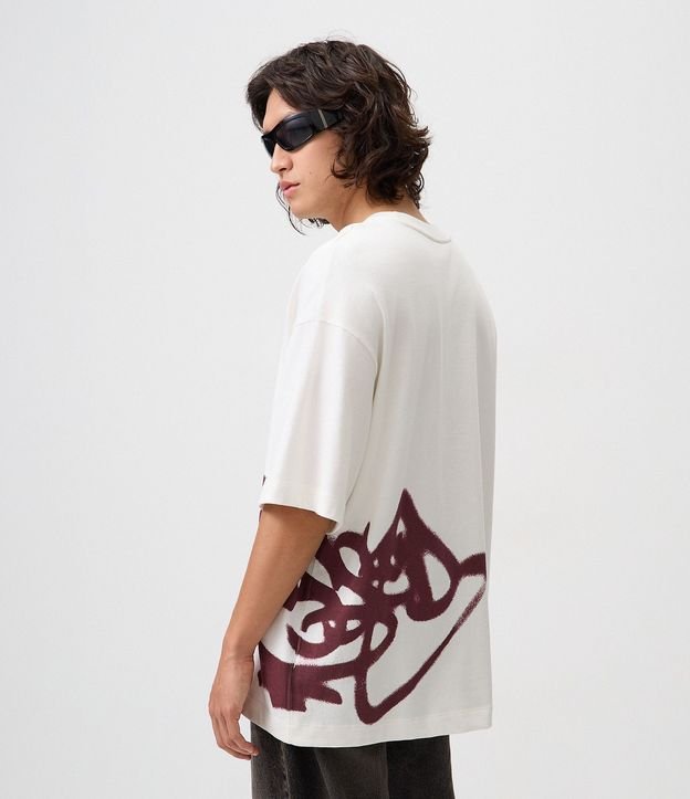 Remera Oversized en Algodón con Estampa Localizada 3