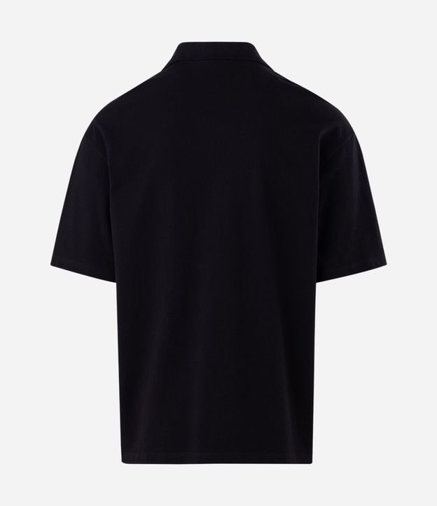 Remera Boxy con Cuello Polo y Lettering Join The Hype 6