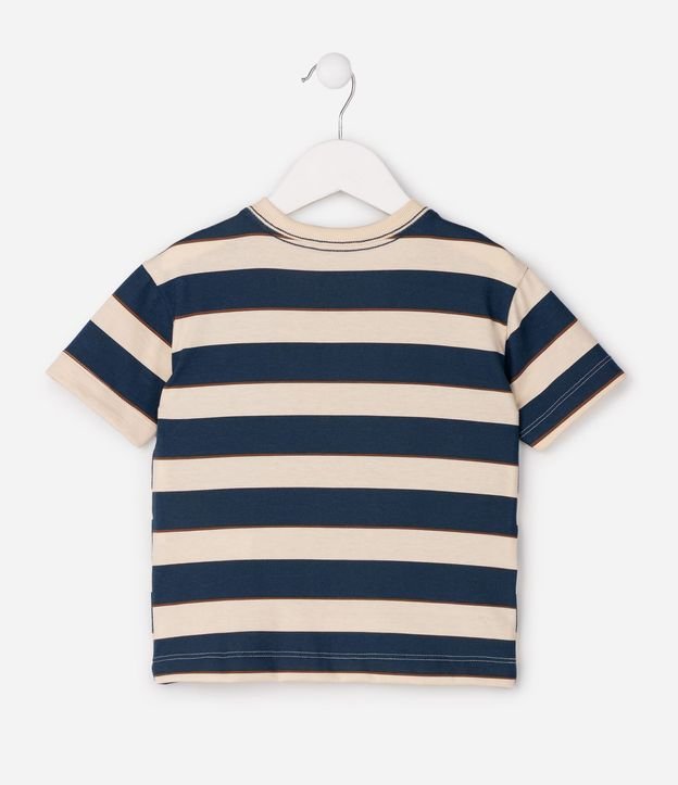 Remera Infantil Rayada con Patch y Estampa Localizada - Talle 1 a 6 años 4