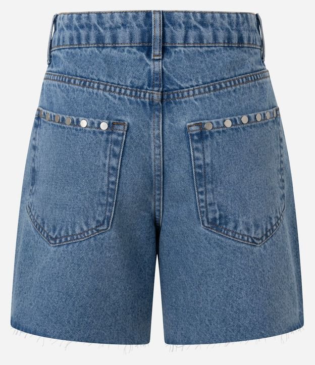 Short Midi en Jeans con Cintura Mediana y Tachuelas 3