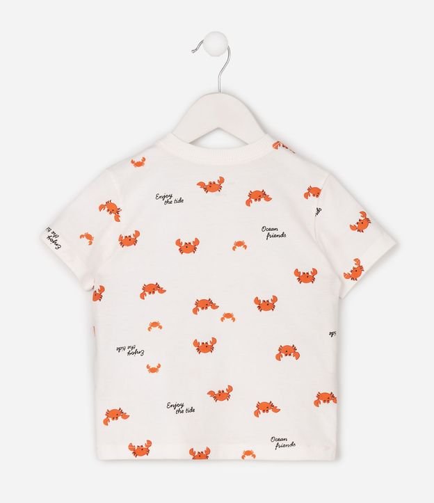 Remera Infantil en Algodón Poim Estampado Cangrejos - Talle 1 a 6 años 4