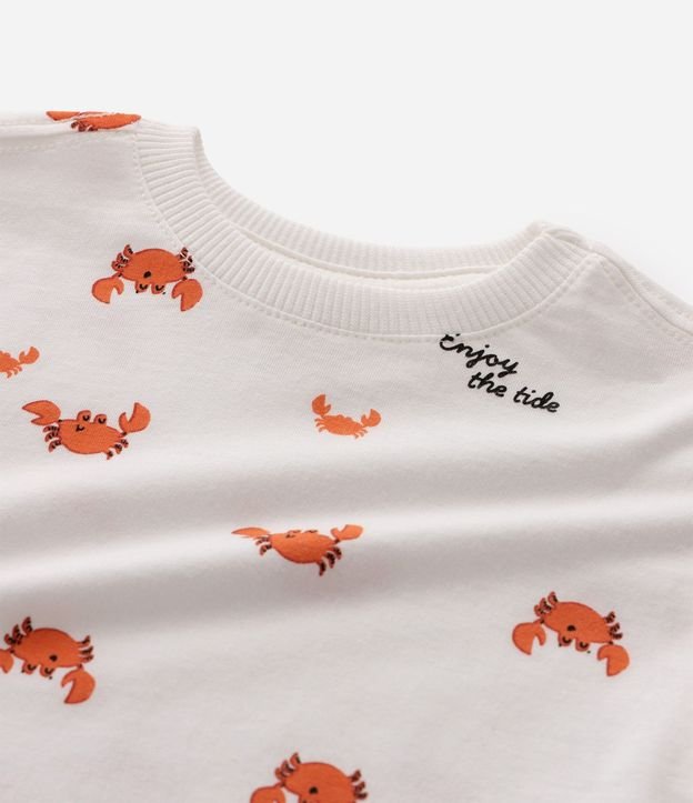 Remera Infantil en Algodón Poim Estampado Cangrejos - Talle 1 a 6 años 6