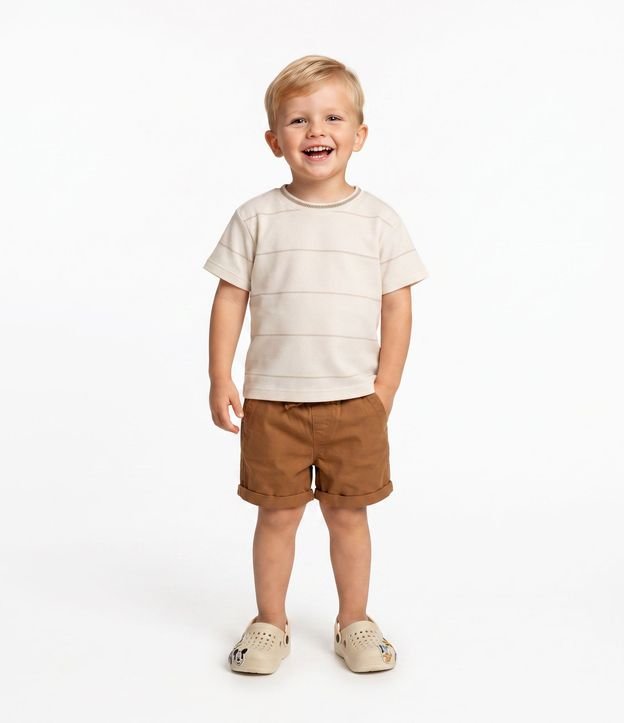 Remera Infantil en Algodón con Rayas - Talle 1 a 6 años
