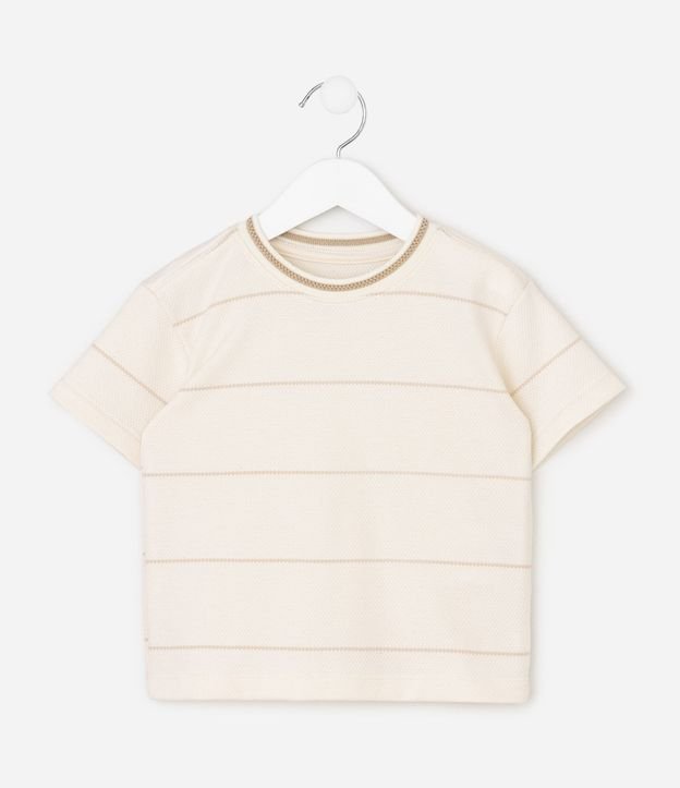 Remera Infantil en Algodón con Rayas - Talle 1 a 6 años 2