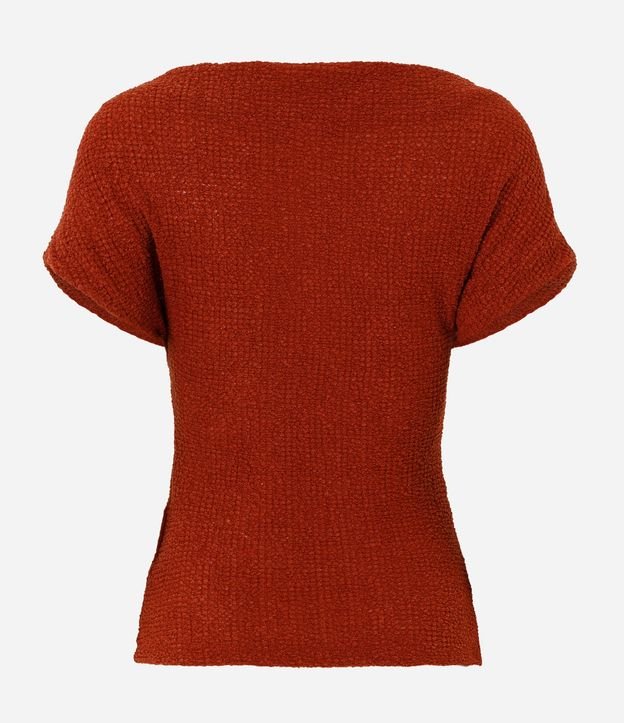 Blusa Asimétrica Texturizada con Manga Corta 3