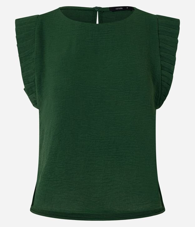 Blusa con Detalle Plegado en los Hombros
