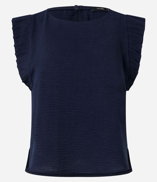 Blusa con Detalle Plegado en los Hombros