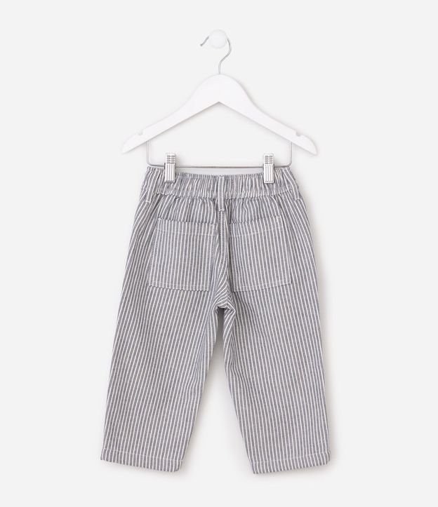 Pantalón Infantil Sarga Recta Rayas Verticales Liso 1-5-6 2