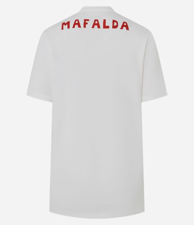 Remera en Algodón con Estampado Mafalda y Lettering Posterior 6