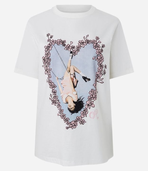 Remera con Estampado de Corazón Olivia Rodrigo en Algodón