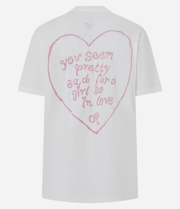 Remera con Estampado de Corazón Olivia Rodrigo en Algodón 2