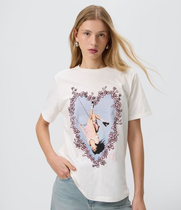 Remera con Estampado de Corazón Olivia Rodrigo en Algodón 3