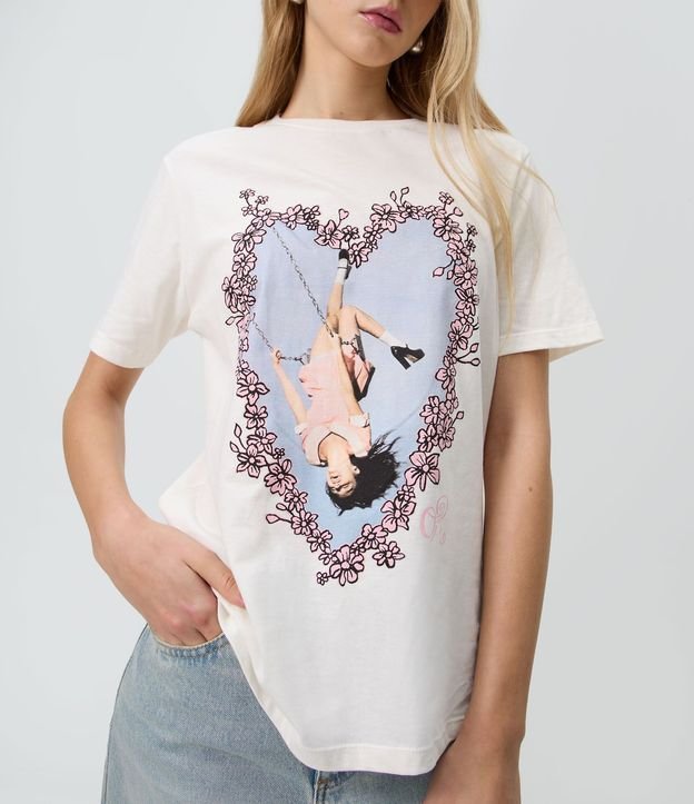 Remera con Estampado de Corazón Olivia Rodrigo en Algodón 4