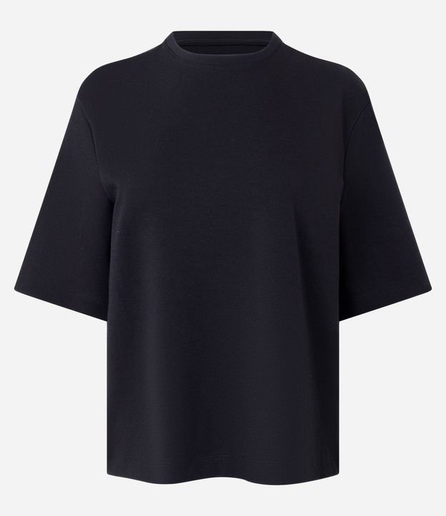 Remera Boxy en Algodón Cuello Redondo