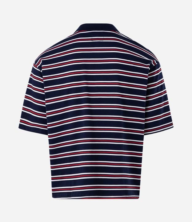 Remera Polo Boxy Rayada con Bordado 6